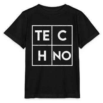 Techno - T-shirt bio MINI CREATOR Stanley/Stella Enfant - noir - Devant - Mikhail (115cm)