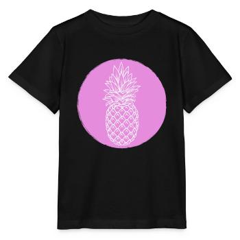 Ananas - T-shirt bio MINI CREATOR Stanley/Stella Enfant - noir - Devant - Mikhail (115cm)