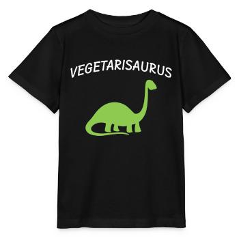 Vegetarier Dinosaurier - Stanley/Stella Kinder T-Shirt MINI CREATOR  - Schwarz - Vorne - Mikhail (115cm)