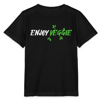 enjoy veggie - Stanley/Stella MINI CREATOR Kids’ T-Shirt - black - Front - Mikhail (115cm)