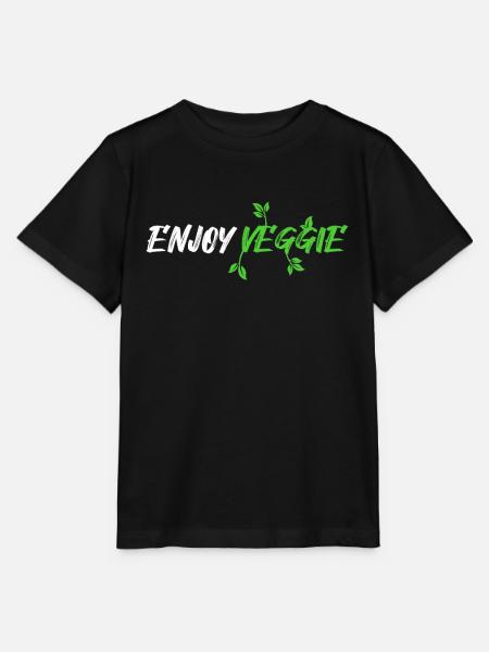 enjoy veggie - Stanley/Stella Kinder T-Shirt MINI CREATOR - Schwarz