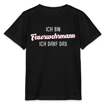 Feuerwehrmann - Stanley/Stella Kinder T-Shirt MINI CREATOR  - Schwarz - Vorne - Mikhail (115cm)