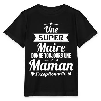 Maire Future Maman Cadeau Drôle - T-shirt bio MINI CREATOR Stanley/Stella Enfant - noir - Devant - Mikhail (115cm)
