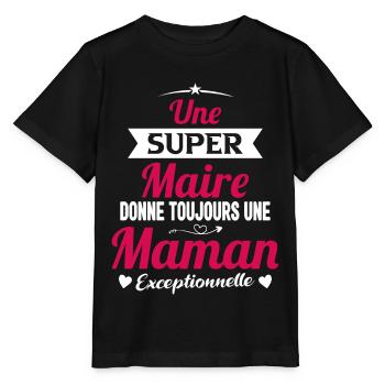 Maire Future Maman Cadeau Drôle - T-shirt bio MINI CREATOR Stanley/Stella Enfant - noir - Devant - Mikhail (115cm)