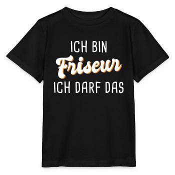 Friseur - Stanley/Stella Kinder T-Shirt MINI CREATOR  - Schwarz - Vorne - Mikhail (115cm)
