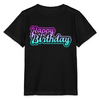 Bon anniversaire - T-shirt bio MINI CREATOR Stanley/Stella Enfant - noir - Devant - Mikhail (115cm)