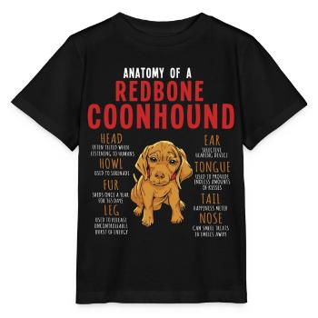 Anatomie Eines Redbone Coonhounds - Stanley/Stella Kinder T-Shirt MINI CREATOR  - Schwarz - Vorne - Mikhail (115cm)