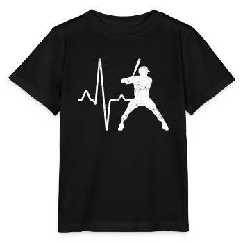 Battement de cœur de baseball - T-shirt bio MINI CREATOR Stanley/Stella Enfant - noir - Devant - Mikhail (115cm)