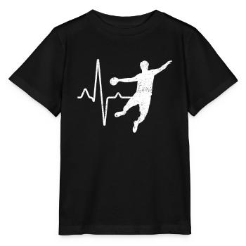 Handball Herzschlag - Stanley/Stella Kinder T-Shirt MINI CREATOR  - Schwarz - Vorne - Mikhail (115cm)