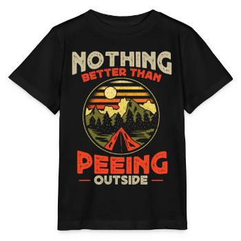 Nichts Besseres Als Draußen Zu Pinkeln - Stanley/Stella Kinder T-Shirt MINI CREATOR  - Schwarz - Vorne - Mikhail (115cm)