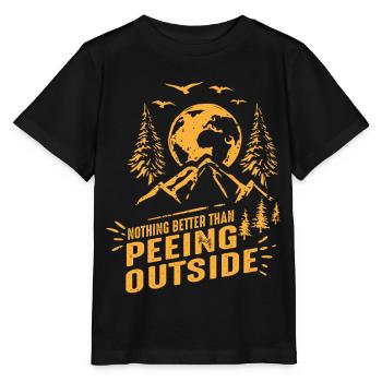 Nichts Besseres Als Draußen Zu Pinkeln - Stanley/Stella Kinder T-Shirt MINI CREATOR  - Schwarz - Vorne - Mikhail (115cm)
