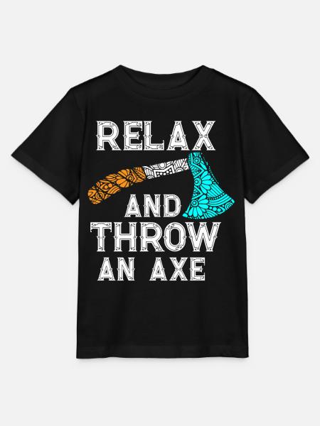 Axtwerfen, Werfen Sie Eine Axt - Stanley/Stella Kinder T-Shirt MINI CREATOR - Schwarz