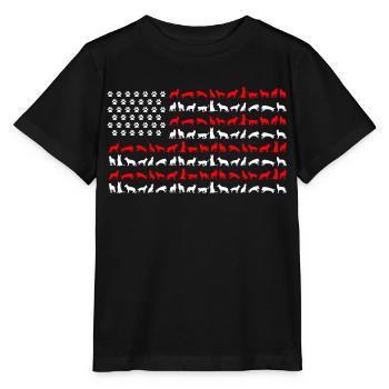 Berger allemand US FLAG - T-shirt bio MINI CREATOR Stanley/Stella Enfant - noir - Devant - Mikhail (115cm)