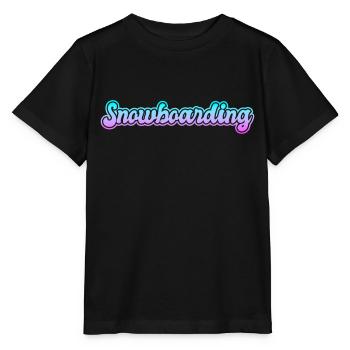 Snowboarding - Stanley/Stella Kinder T-Shirt MINI CREATOR  - Schwarz - Vorne - Mikhail (115cm)