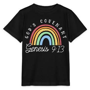 God Covenant, Psalm, Christian - Stanley/Stella MINI CREATOR Kids’ T-Shirt - black - Front - Mikhail (115cm)