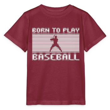 Baseball - Stanley/Stella Kinder T-Shirt MINI CREATOR  - Burgunderrot - Vorne - Kain (125cm)