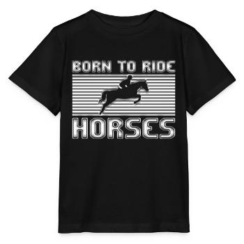 Horse riding - Stanley/Stella MINI CREATOR Kids’ T-Shirt - black - Front - Mikhail (115cm)