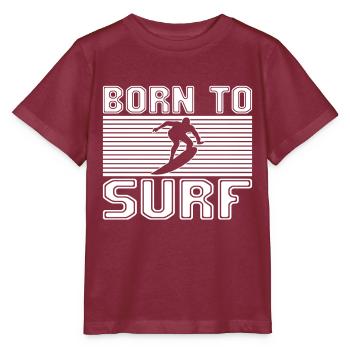 Surfen - Stanley/Stella Kinder T-Shirt MINI CREATOR  - Burgunderrot - Vorne - Kain (125cm)