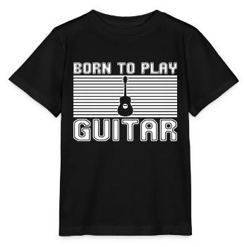 Play the guitar - Stanley/Stella MINI CREATOR Kids’ T-Shirt - black - Front - Mikhail (115cm)