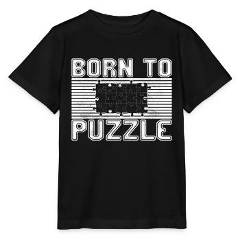 Puzzles - T-shirt bio MINI CREATOR Stanley/Stella Enfant - noir - Devant - Mikhail (115cm)