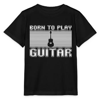 Play the guitar - Stanley/Stella MINI CREATOR Kids’ T-Shirt - black - Front - Mikhail (115cm)