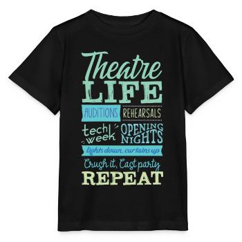 Theaterleben Auditions Tech Woche Eröffnungsnächte - Stanley/Stella Kinder T-Shirt MINI CREATOR  - Schwarz - Vorne - Mikhail (115cm)