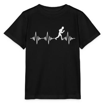 Jogging Heartbeat - T-shirt bio MINI CREATOR Stanley/Stella Enfant - noir - Devant - Mikhail (115cm)