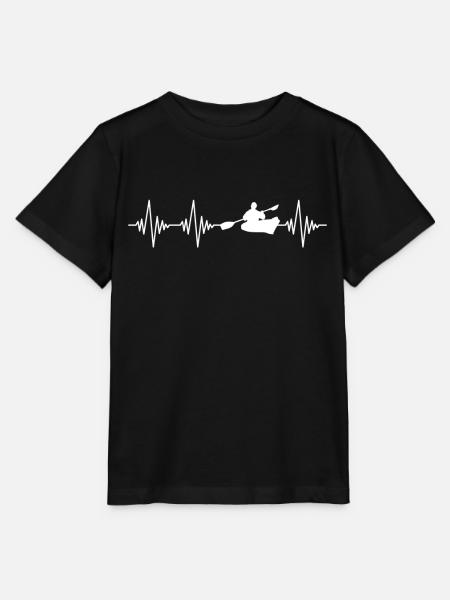 Kanu Kayak Herzschlag - Stanley/Stella Kinder T-Shirt MINI CREATOR  - Schwarz