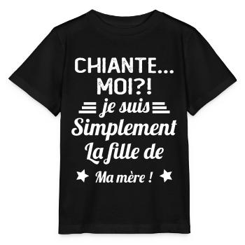 Chiante moi je suis simplement la fille de ma mère - T-shirt bio MINI CREATOR Stanley/Stella Enfant - noir - Devant - Mikhail (115cm)