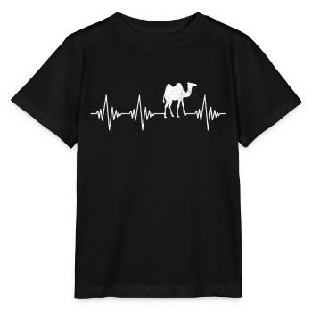 Dromedary Camel Heartbeat - Stanley/Stella MINI CREATOR Kids’ T-Shirt - black - Front - Mikhail (115cm)