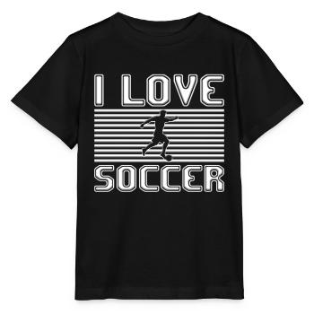 J’adore le football - T-shirt bio MINI CREATOR Stanley/Stella Enfant - noir - Devant - Mikhail (115cm)
