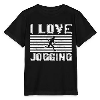 I love jogging - Stanley/Stella Kinder T-Shirt MINI CREATOR  - Schwarz - Vorne - Mikhail (115cm)