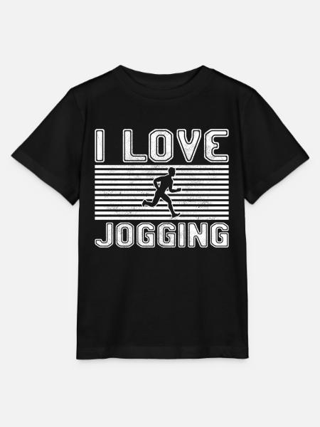 I love jogging - Stanley/Stella Kinder T-Shirt MINI CREATOR - Schwarz