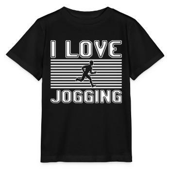 I love jogging - Stanley/Stella Kinder T-Shirt MINI CREATOR  - Schwarz - Vorne - Mikhail (115cm)