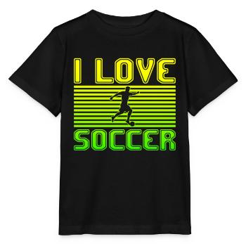 J’adore le football - T-shirt bio MINI CREATOR Stanley/Stella Enfant - noir - Devant - Mikhail (115cm)