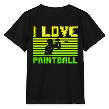 J’adore le paintball - T-shirt bio MINI CREATOR Stanley/Stella Enfant - noir - Devant - Mikhail (115cm)