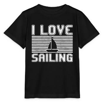 J’adore la voile - T-shirt bio MINI CREATOR Stanley/Stella Enfant - noir - Devant - Mikhail (115cm)