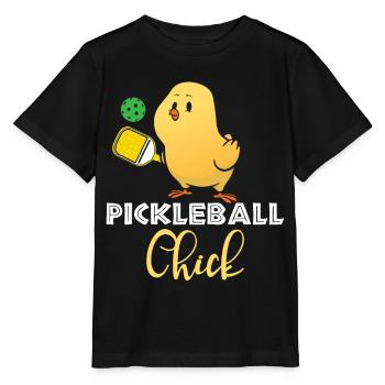 Pickleball-Chic, Joueur de Pickleball - T-shirt bio MINI CREATOR Stanley/Stella Enfant - noir - Devant - Mikhail (115cm)