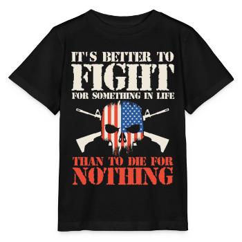 Citations patriotiques américaines, patriotes, patriotes - T-shirt bio MINI CREATOR Stanley/Stella Enfant - noir - Devant - Mikhail (115cm)