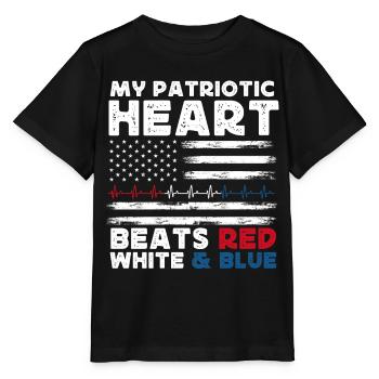 Citations patriotiques américaines, patriotes, patriotes - T-shirt bio MINI CREATOR Stanley/Stella Enfant - noir - Devant - Mikhail (115cm)