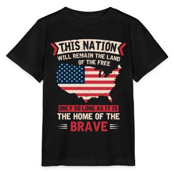 Citations patriotiques américaines, patriotes, patriotes - T-shirt bio MINI CREATOR Stanley/Stella Enfant - noir - Devant - Mikhail (115cm)