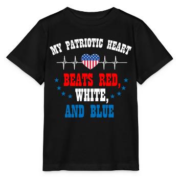 Citations patriotiques américaines, patriotes, patriotes - T-shirt bio MINI CREATOR Stanley/Stella Enfant - noir - Devant - Mikhail (115cm)