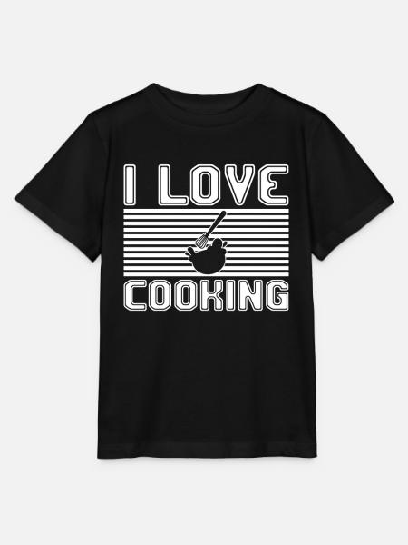 I love cooking - Stanley/Stella Kinder T-Shirt MINI CREATOR - Schwarz