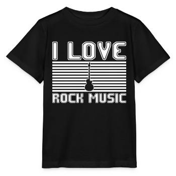 J’adore la musique rock - T-shirt bio MINI CREATOR Stanley/Stella Enfant - noir - Devant - Mikhail (115cm)