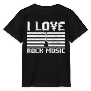 J’adore la musique rock - T-shirt bio MINI CREATOR Stanley/Stella Enfant - noir - Devant - Mikhail (115cm)