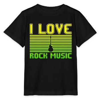 J’adore la musique rock - T-shirt bio MINI CREATOR Stanley/Stella Enfant - noir - Devant - Mikhail (115cm)