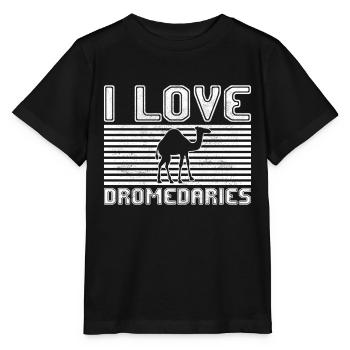 J’adore les dromadaires - T-shirt bio MINI CREATOR Stanley/Stella Enfant - noir - Devant - Mikhail (115cm)