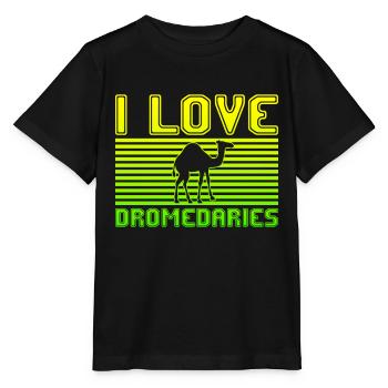 J’adore les dromadaires - T-shirt bio MINI CREATOR Stanley/Stella Enfant - noir - Devant - Mikhail (115cm)