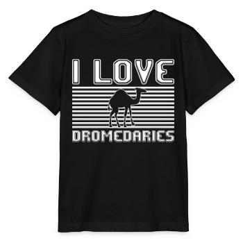 J’adore les dromadaires - T-shirt bio MINI CREATOR Stanley/Stella Enfant - noir - Devant - Mikhail (115cm)