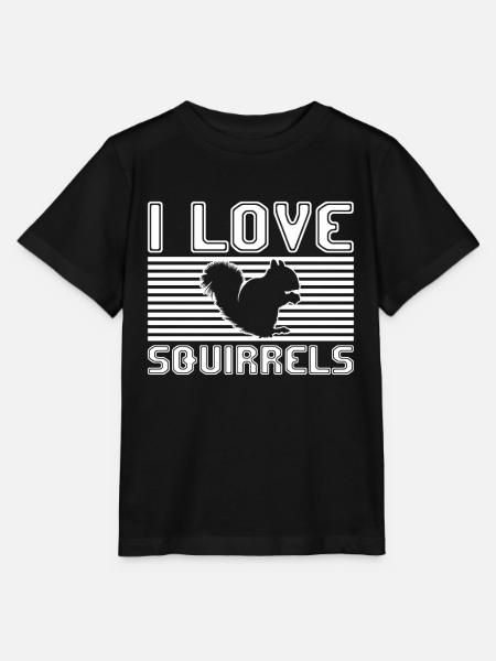 I love squirrels - Stanley/Stella Kinder T-Shirt MINI CREATOR - Schwarz